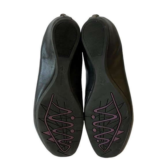 Earthies TOLO Black Leather Flat Ballet Slip On Comfort Shoes Women's Sz 7 - Picture 11 of 16